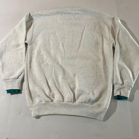 VTG 90s 'San Diego' Layered Sweatshirt in Grey and teal, sz M - Picture 4 of 8